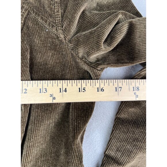 Anthropologie Pilcro Long-Sleeve Corduroy Slim Zip-Front Mini Dress Brown Size 6 - Picture 6 of 14